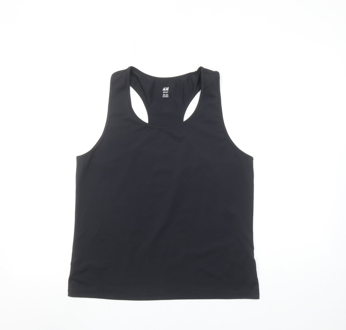 H&M Sport Women's Black Racerback Tank Top L Activewear