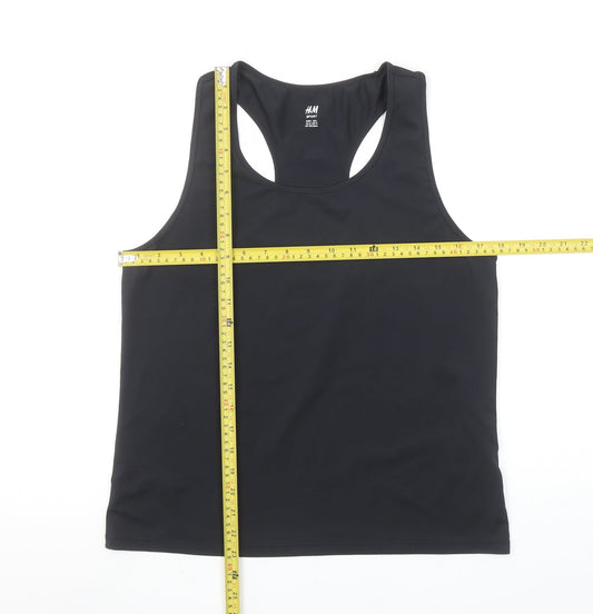 H&M Sport Women's Black Racerback Tank Top L Activewear
