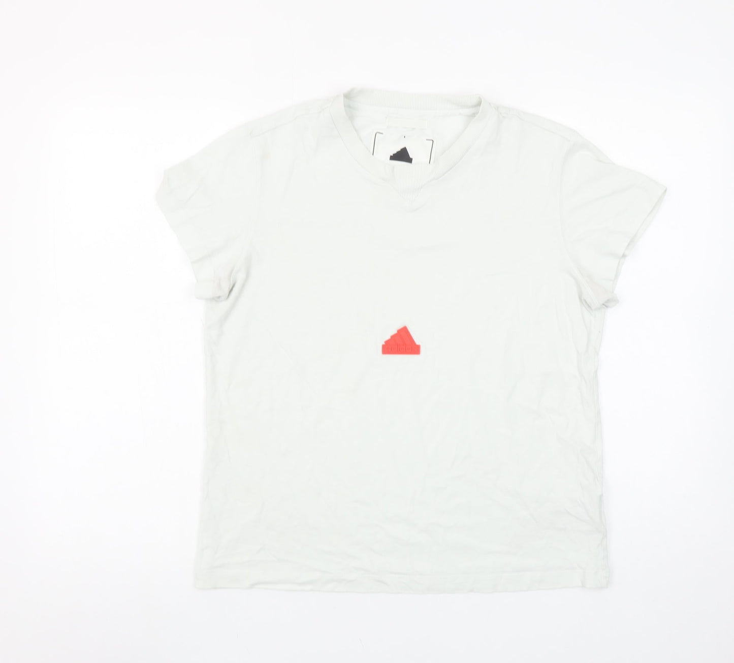 Womens UK Size M adidas White Basic T-Shirt