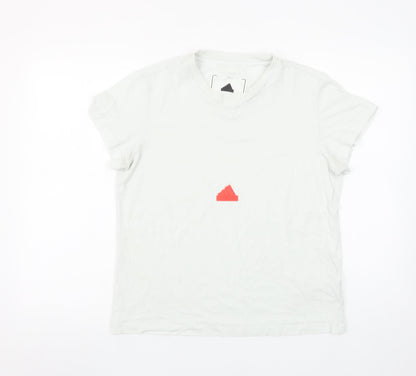 Womens UK Size M adidas White Basic T-Shirt