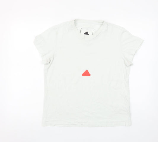 Womens UK Size M adidas White Basic T-Shirt