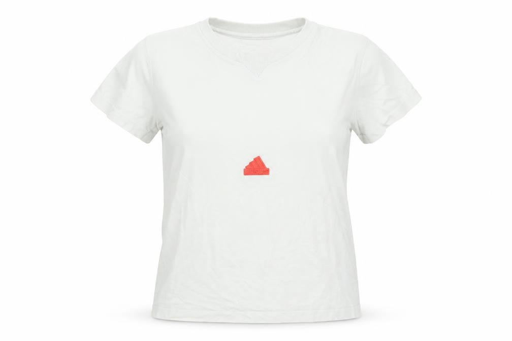 Womens UK Size M adidas White Basic T-Shirt