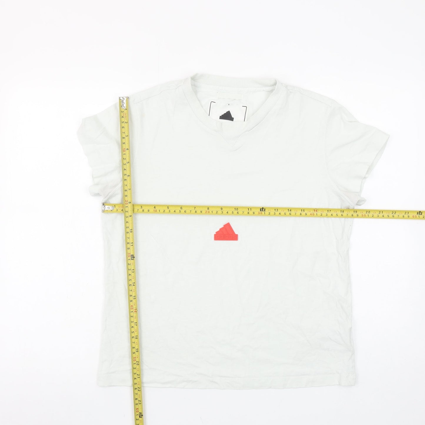 Womens UK Size M adidas White Basic T-Shirt