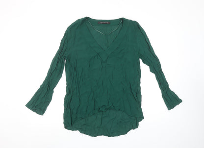 Womens UK Size L Zara Green Tunic Blouse