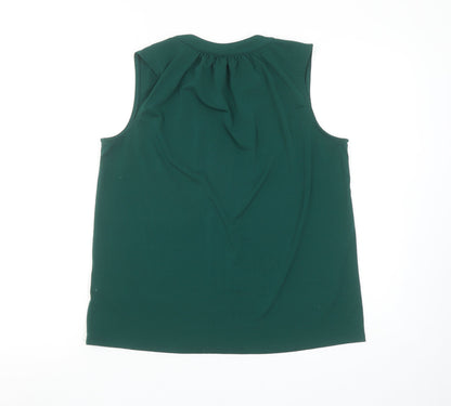 Womens UK Size S H&M Green Basic Blouse