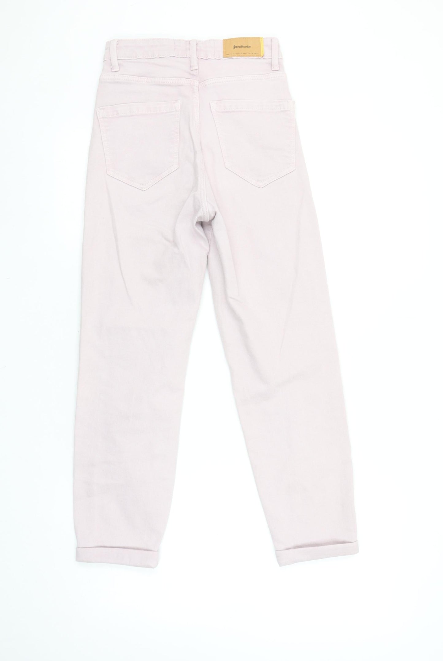 Womens UK Size 8 Stradivarius Regular Fit Mom Pink Jeans