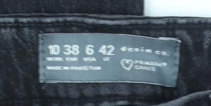 Primark Women’s Black Denim Co Straight Jeans Size 10 Regular Fit