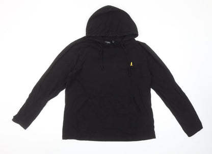 Mens UK Size M Brave Soul Black Pullover Hoodie