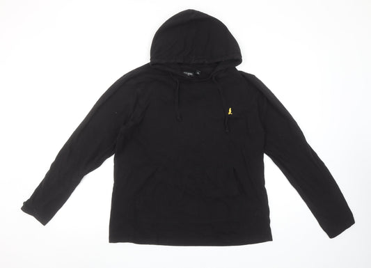 Mens UK Size M Brave Soul Black Pullover Hoodie