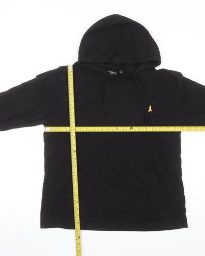 Mens UK Size M Brave Soul Black Pullover Hoodie