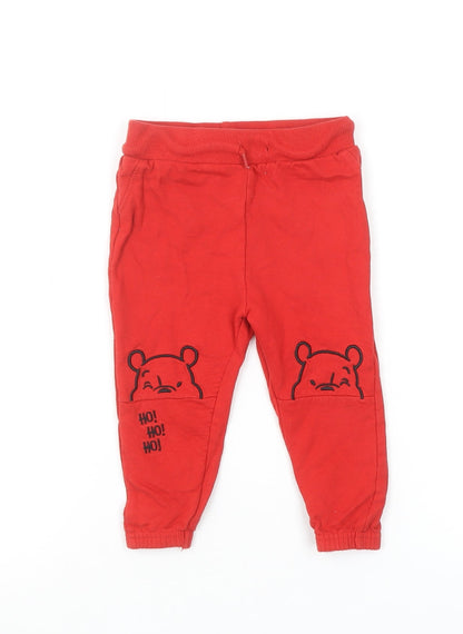 Pepco Disney Red Winnie the Pooh Baby Joggers 18-24 Months Elastic Waist