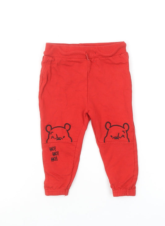 Pepco Disney Red Winnie the Pooh Baby Joggers 18-24 Months Elastic Waist