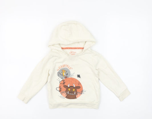 Primark The Gruffalo Unisex Ivory Hooded Pullover Jumper 18-24 Months