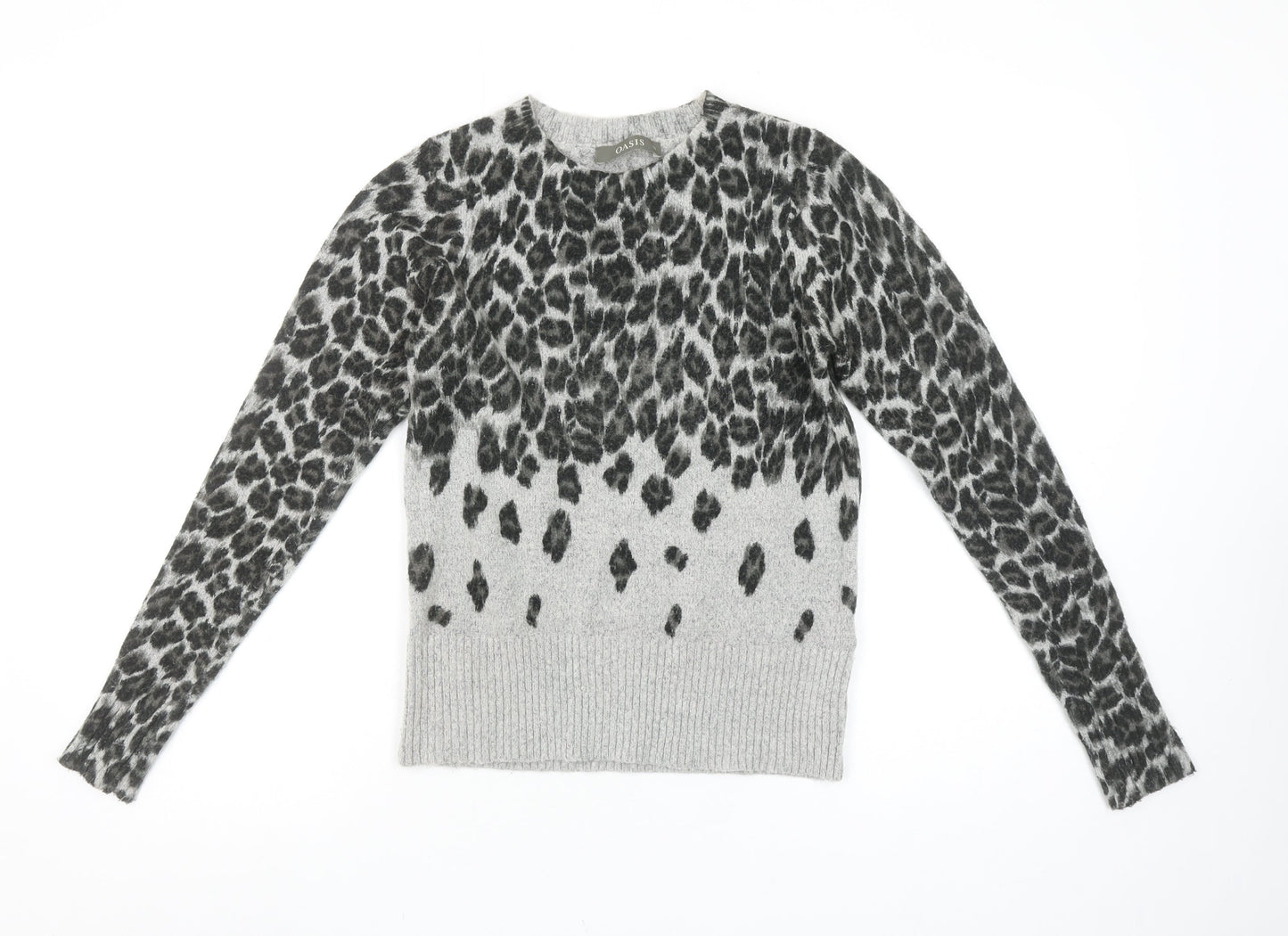 Womens UK Size XS Oasis Grey Pullover Jumper