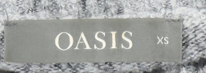 Womens UK Size XS Oasis Grey Pullover Jumper