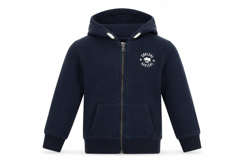 Boys UK Size 7-8 Years SoulCal & Co Blue Full Zip Hoodie