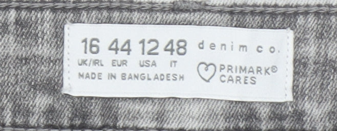 Primark Women Grey Skinny High Rise Jeans Size 16 Regular
