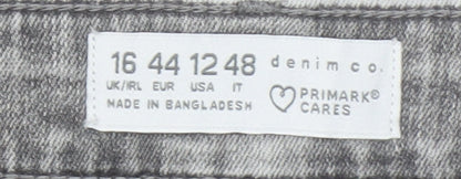 Primark Women Grey Skinny High Rise Jeans Size 16 Regular
