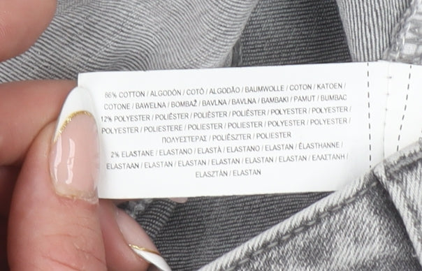 Primark Women Grey Skinny High Rise Jeans Size 16 Regular