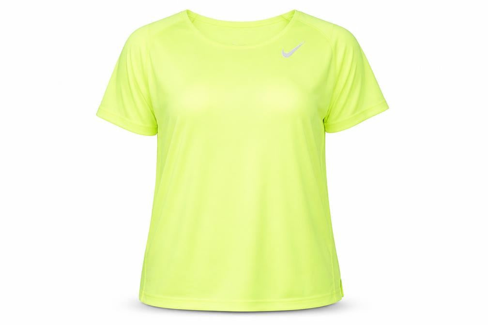 Womens UK Size XL Nike Yellow Running & JoggingGym & TrainingWalking T-Shirt