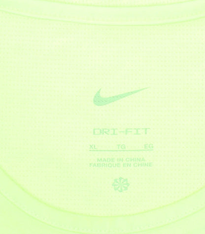 Nike Women's Yellow Dri-FIT Short Sleeve Athletic T-Shirt XL