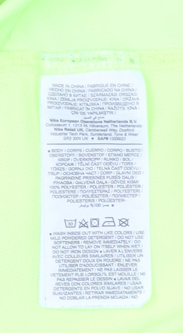 Nike Women's Yellow Dri-FIT Short Sleeve Athletic T-Shirt XL