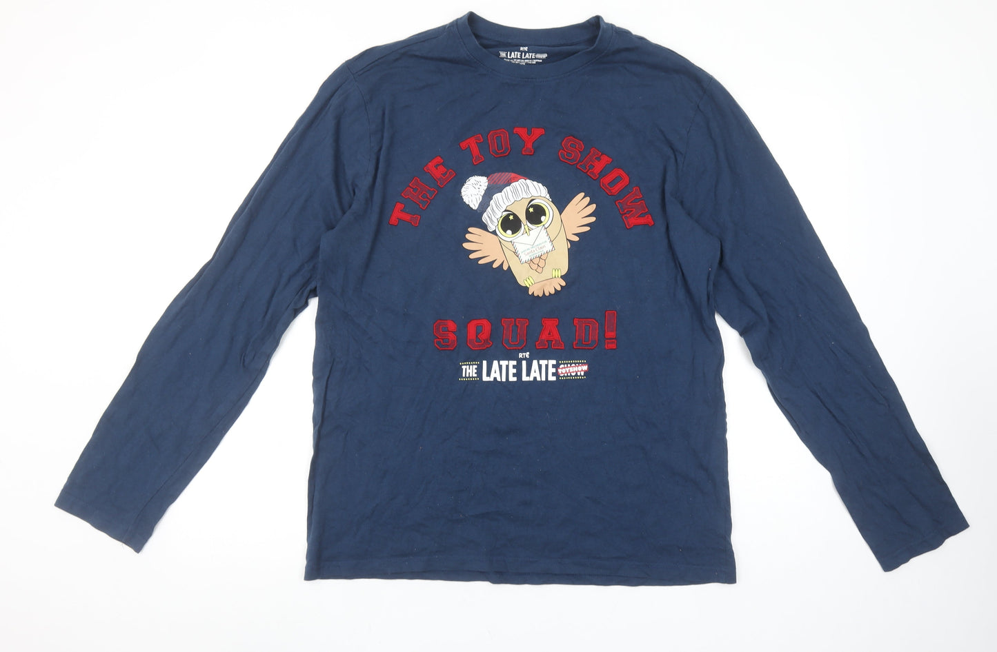 RTÉ Late Late Toy Show Navy Blue Long Sleeve Men's Pyjama Top L