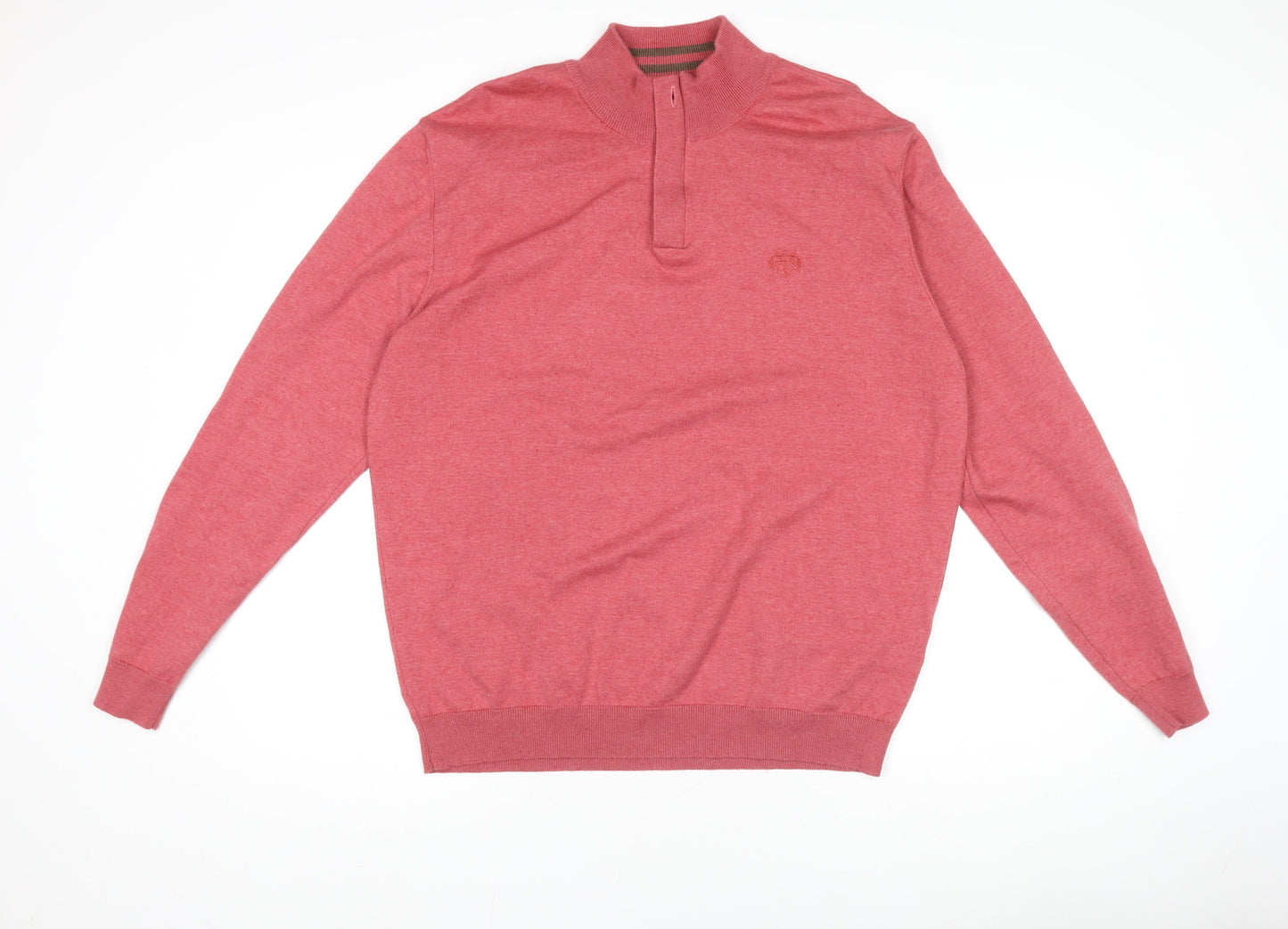 Womens UK Size 2XL Paul Costelloe Red Henley Jumper