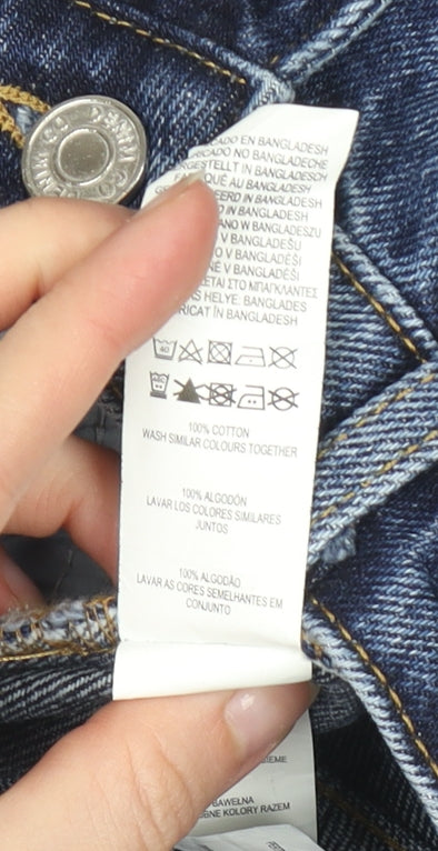 Primark Women Blue High Rise Straight Denim Jeans Size 8