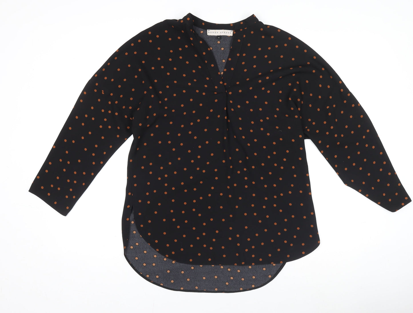 Womens UK Size 8 Rowen Avenue Black Basic Blouse