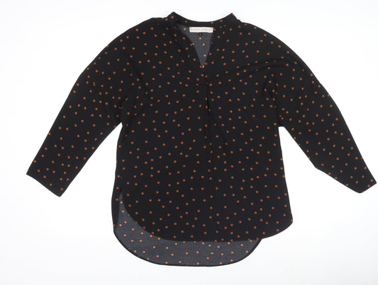 Womens UK Size 8 Rowen Avenue Black Basic Blouse