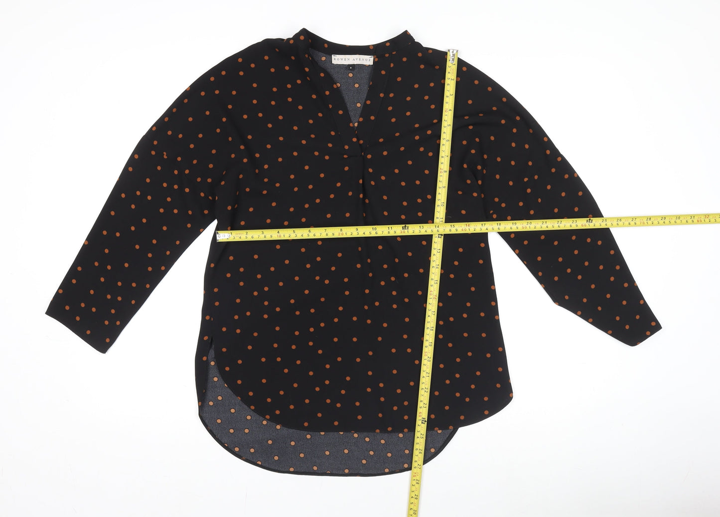 Womens UK Size 8 Rowen Avenue Black Basic Blouse