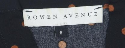 Womens UK Size 8 Rowen Avenue Black Basic Blouse