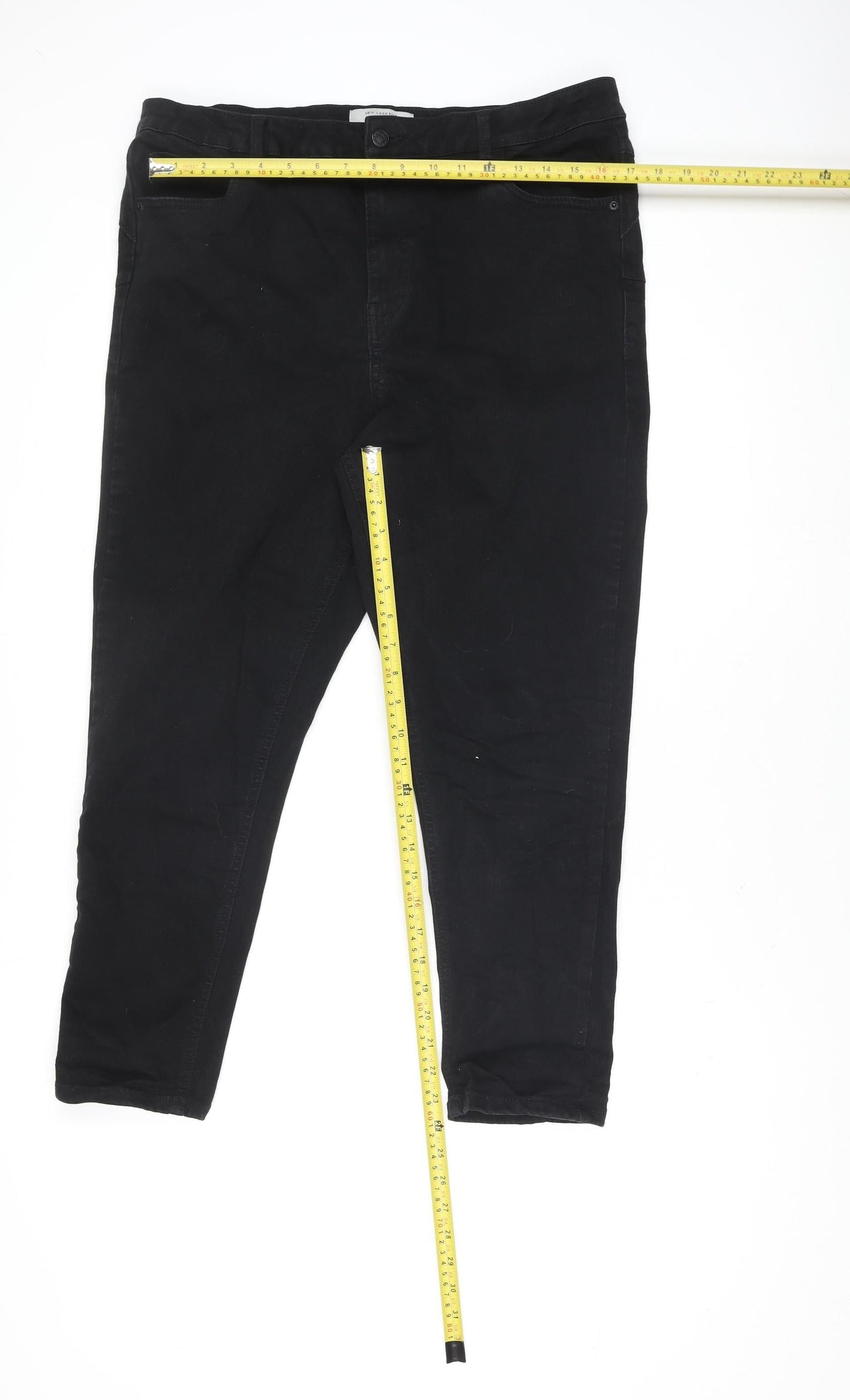 New Look Kind Jenna Black Skinny Jeans UK 18 Women's Stretch Denim