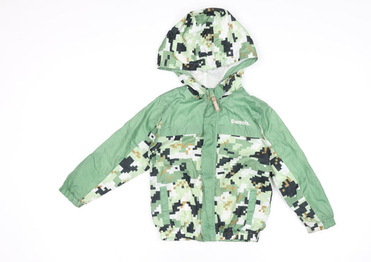 Boys UK Size 4-5 Years Bench Green Windbreaker Coat