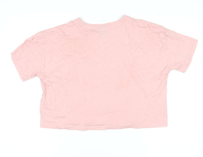 Womens UK Size M Umbro Pink Cropped T-Shirt