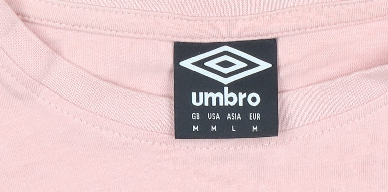 Womens UK Size M Umbro Pink Cropped T-Shirt
