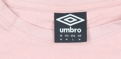 Womens UK Size M Umbro Pink Cropped T-Shirt