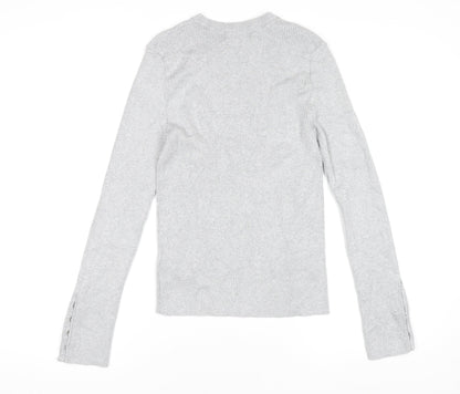 Womens UK Size 10 Marks and Spencer Silver Basic Blouse