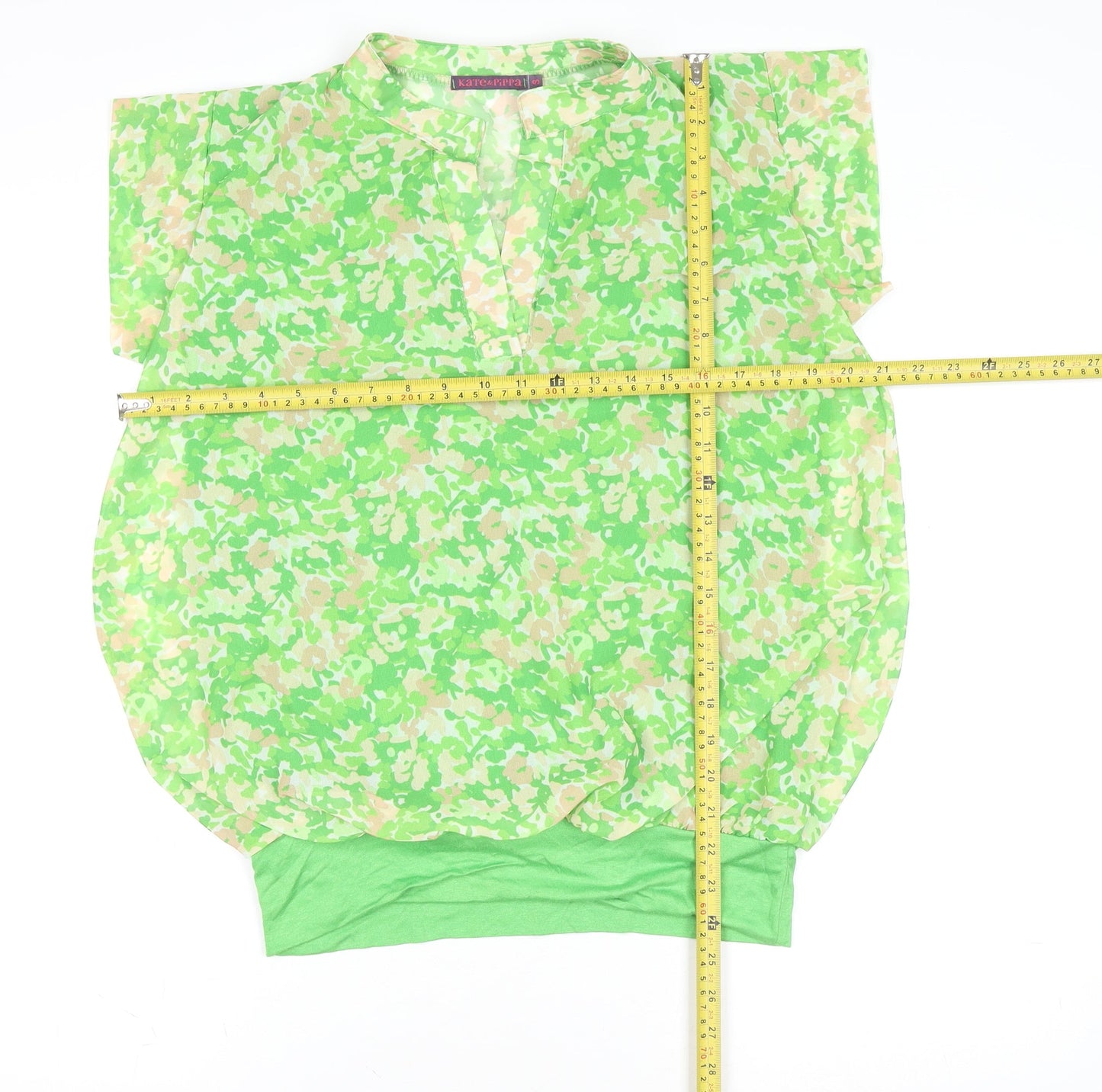 Womens UK Size S Kate & Pippa Green Tunic Blouse