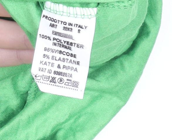 Womens UK Size S Kate & Pippa Green Tunic Blouse