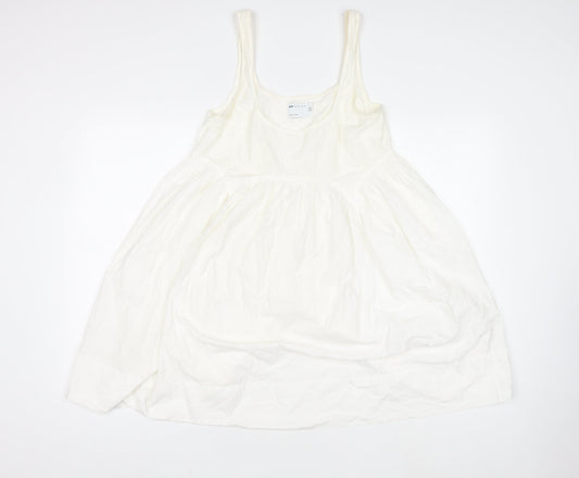 ASOS DESIGN Women’s White Cotton Slip Dress Size 8 Sleeveless Summer