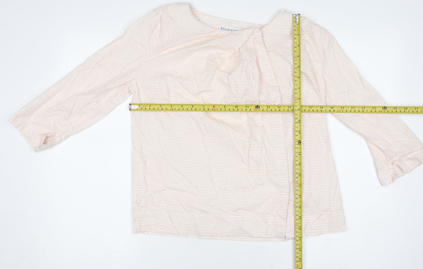 Womens UK Size M Kelly & Grace Beige Tunic Blouse