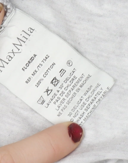Womens UK Size M MaxMila Grey Basic T-Shirt