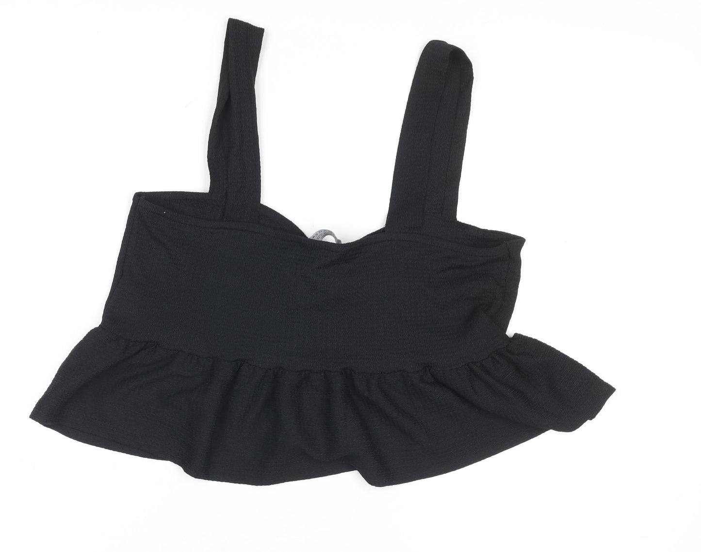 Primark Women’s Black Camisole Tank Top L with Bow Detail