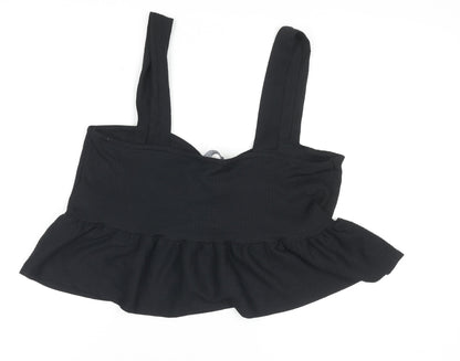 Primark Women’s Black Camisole Tank Top L with Bow Detail
