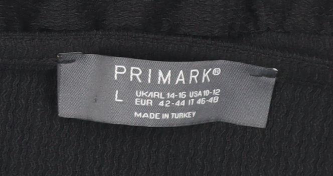 Primark Women’s Black Camisole Tank Top L with Bow Detail