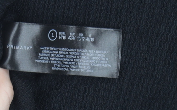 Primark Women’s Black Camisole Tank Top L with Bow Detail