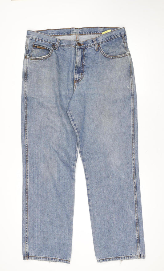 Womens UK Size 12 Wrangler Regular Fit Straight Blue Jeans
