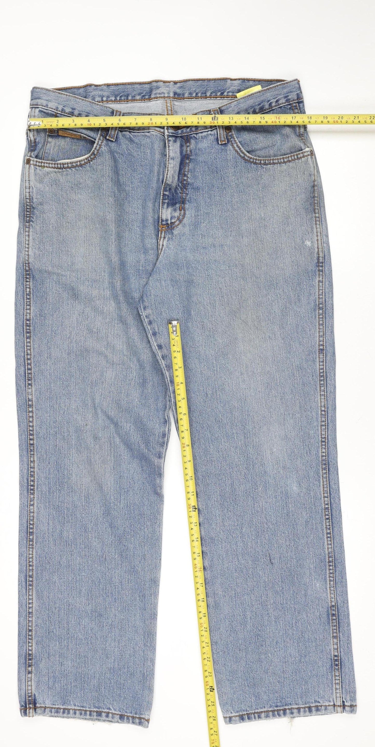 Womens UK Size 12 Wrangler Regular Fit Straight Blue Jeans